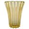 Vase Art Deco en Verre Art Jaune par Pierre d'Avesn, 1940s 1