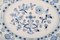 Plato colgante de cebolla Meissen antigua en azul de porcelana pintada a mano, Imagen 3