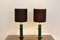 Mid-Century Modern Green and Brass Table Lamps, Set of 2 8