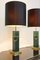 Mid-Century Modern Green and Brass Table Lamps, Set of 2 4