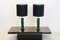 Mid-Century Modern Green and Brass Table Lamps, Set of 2, Image 5