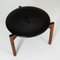 Leather and Rosewood Stool by Uno & Östen Kristiansson for Luxus, 1960s 3