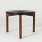 Leather and Rosewood Stool by Uno & Östen Kristiansson for Luxus, 1960s 2