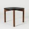 Leather and Rosewood Stool by Uno & Östen Kristiansson for Luxus, 1960s, Image 2