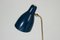 Blau Lackierte Stehlampe von Boréns, 1950er 6