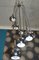 Große Verchromte Vintage Kaskaden Deckenlampe mit 8 Kuppeln 11