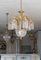 Vintage Art Nouveau Style Italian Brass Chandelier with Swarovski Crystals, 1950s, Image 13