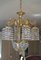 Vintage Art Nouveau Style Italian Brass Chandelier with Swarovski Crystals, 1950s 10