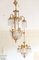 Vintage Art Nouveau Style Brass Chandelier with Swarovski Crystals, 1950s 2