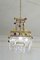 Vintage Empire Style Italian Chandelier with Porcelain Flowers, 1950s 3