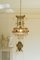 Lámpara de araña italiana estilo Imperio vintage con flores de porcelana, años 50, Imagen 4
