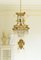 Vintage Empire Style Italian Chandelier with Porcelain Flowers, 1950s 1