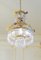 Vintage Empire Style Italian Chandelier with Porcelain Flowers and Crystal Pendants, 1950s 2