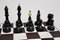 Juego de ajedrez austriaco en blanco y negro, años 70, Imagen 7