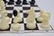 Juego de ajedrez austriaco en blanco y negro, años 70, Imagen 4