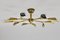 Vintage Austrian Brass 10-Arm Flush Mount Ceiling Lamp by Rupert Nikoll, 1950s 4