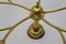 Vintage Austrian Brass 10-Arm Flush Mount Ceiling Lamp by Rupert Nikoll, 1950s 10