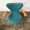 Turquoise Model 3207 Butterfly Armchairs by Arne Jacobsen for Fritz Hansen, 1990s, Set of 4 10