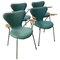 Turquoise Model 3207 Butterfly Armchairs by Arne Jacobsen for Fritz Hansen, 1990s, Set of 4, Image 1