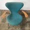 Turquoise Model 3207 Butterfly Armchairs by Arne Jacobsen for Fritz Hansen, 1990s, Set of 4 8
