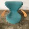 Turquoise Model 3207 Butterfly Armchairs by Arne Jacobsen for Fritz Hansen, 1990s, Set of 4, Image 9