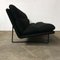 Black Base and Black Fabric 3-Seater Sofa by Kho Liang Ie & Wim Crouwel for Artifort, 1970s 2
