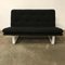 White Base and Black Fabric 2-Seater Sofa by Kho Liang Ie & Wim Crouwel, 1980s 11