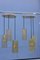 Yellow Murano Glass and Brass Ceiling Lamps from Mazzega, 1970s, Set of 2 1