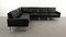 German Black Leather Modular Conseta Sofa from Cor, 1960s, Set of 6, Image 8