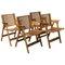 Wooden Folding Dining Chairs by Niko Kralj, 1980s, Set of 4, Image 1