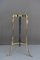 Art Deco Hammered Plant Stand with Black Glass, 1920s, Image 2