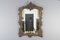 Dunkelbrauner Wandspiegel aus geschnitztem Holz im Rokoko-Stil 1