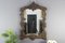 Rococo Style Carved Wood Dark Brown Wall Mirror 2