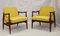 Yellow Fabric Model GFM-87 Lounge Chairs by Juliusz Kedziorek for Gościcińskie Fabryki Mebli, 1960s, Set of 2 16