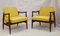 Yellow Fabric Model GFM-87 Lounge Chairs by Juliusz Kedziorek for Gościcińskie Fabryki Mebli, 1960s, Set of 2, Image 16