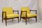 Yellow Fabric Model GFM-87 Lounge Chairs by Juliusz Kedziorek for Gościcińskie Fabryki Mebli, 1960s, Set of 2, Image 14