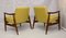 Yellow Fabric Model GFM-87 Lounge Chairs by Juliusz Kedziorek for Gościcińskie Fabryki Mebli, 1960s, Set of 2 11
