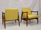Yellow Fabric Model GFM-87 Lounge Chairs by Juliusz Kedziorek for Gościcińskie Fabryki Mebli, 1960s, Set of 2 13