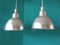 Lámparas colgantes francesas industriales, años 50. Juego de 2, Imagen 2