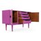 Purple Lacquered Wood Console Table, 1960s 2