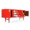 Red Lacquered Wood Console Table, 1960s, Image 2