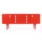 Red Lacquered Wood Console Table, 1960s, Image 1