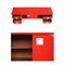 Consola de madera lacada en rojo, años 60, Imagen 3