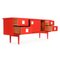 Red Lacquered Wood Console Table, 1960s 2