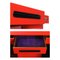 Red Lacquered Wooden Sideboard with 3 Doors and 3 Drawers, 1960s, Image 4