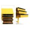 Yellow Lacquered Wood Console Table, 1960s 3