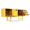 Mesa consola de madera lacada en amarillo, años 60, Imagen 2