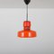 Deckenlampe aus Orangenfarbenem Glas, 1960er 1