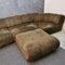 Mid-Century Modular Sofa & Pouf in Striped Velvet from Munari, Italy, 1960s, Set of 5 13