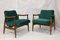 Green Velvet Model GFM-87 Lounge Chairs by Juliusz Kedziorek for Gościcińskie Fabryki Mebli, 1960s, Set of 2 1